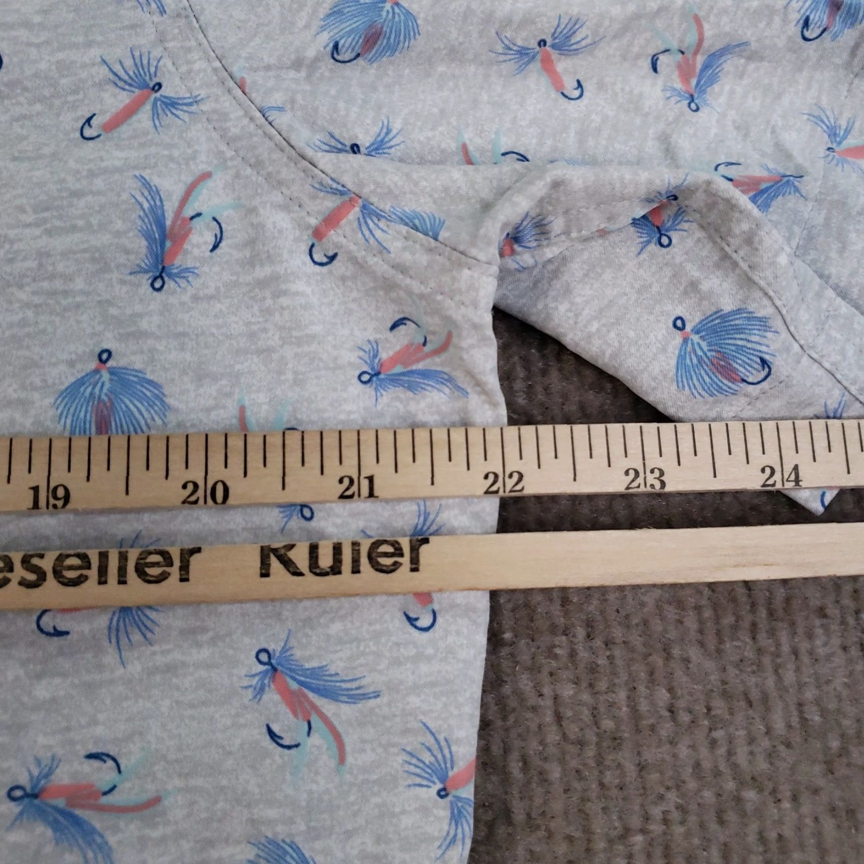 Southern Tide Southern Tide Shirt Mens Medium Gray Fly Fishing Print Stretch Button Up Casual Size US M / EU 48-50 / 2 - 3 Thumbnail