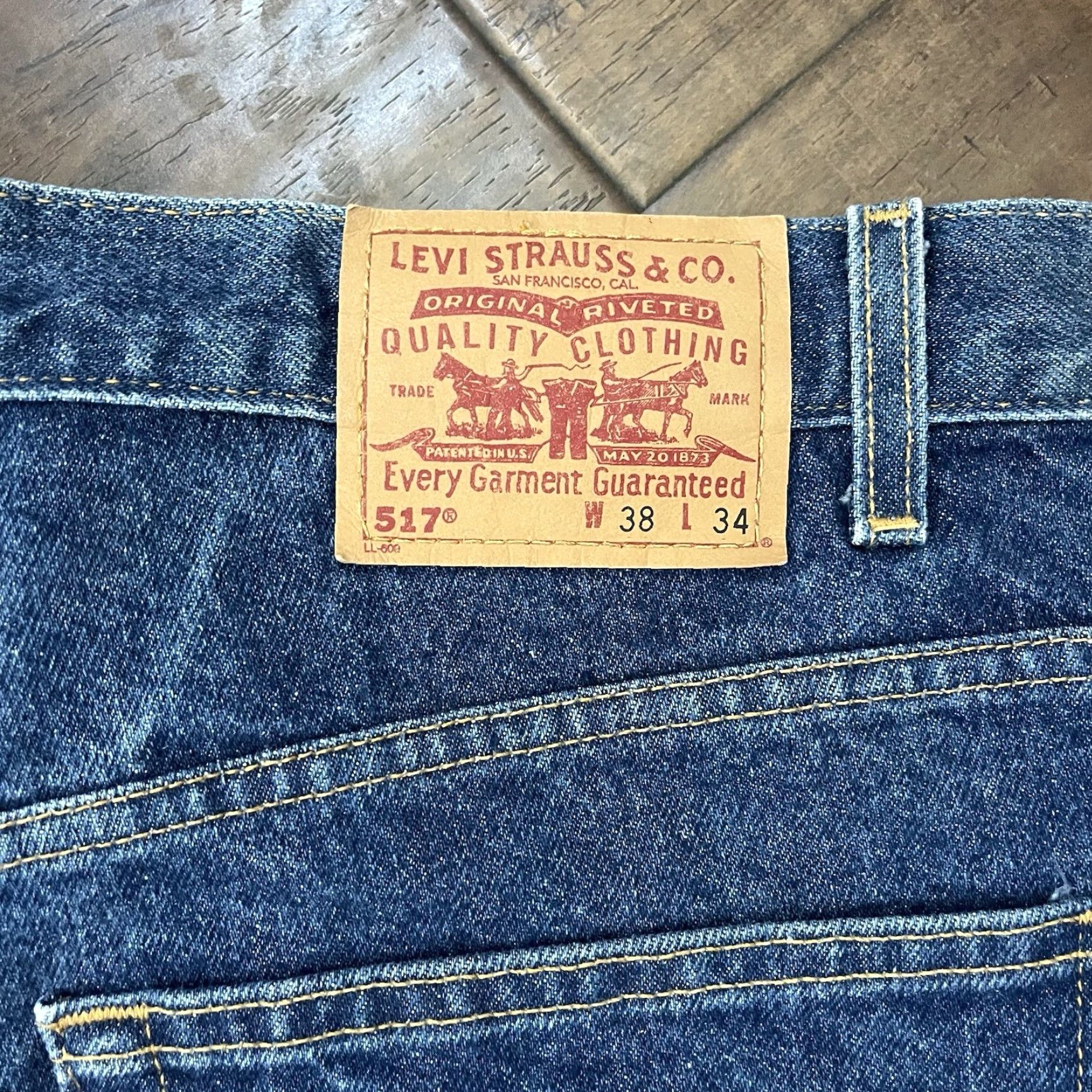 Levi's VINTAGE Levi's 517 Jeans Men 38x34 Denim Bootcut Western Cowboy Y2K 90s Dark Wash Size US 38 / EU 54 - 3 Thumbnail