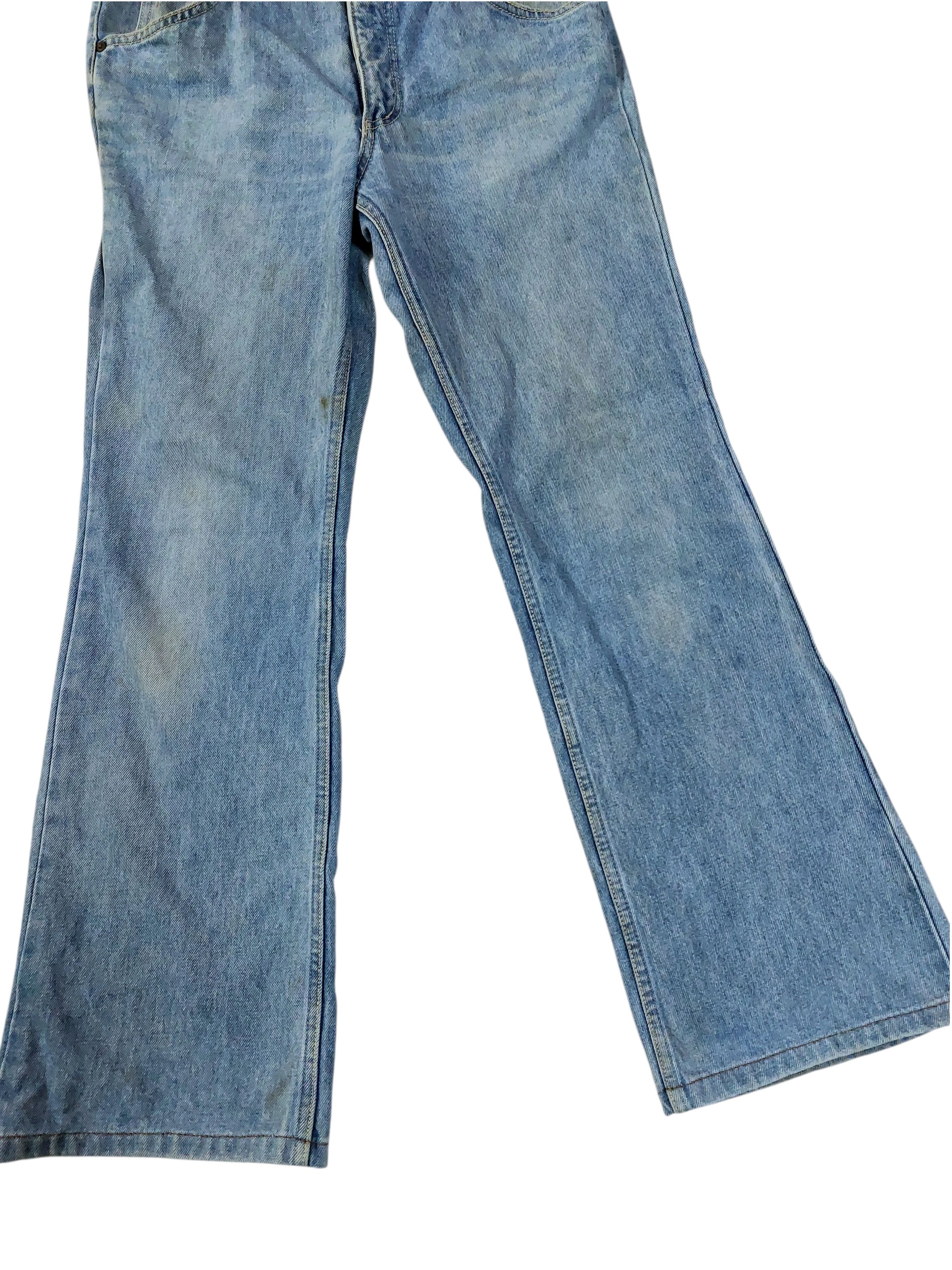 Vintage 🔥Super Flare Blueway Japan Made Classic Denim Size US 30 / EU 46 - 5 Thumbnail