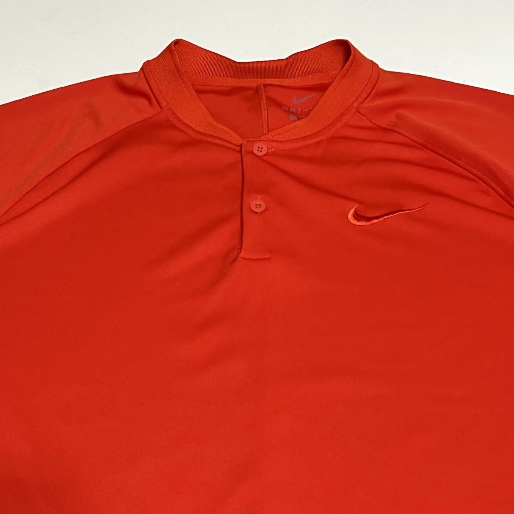 Nike Nike Momentum Blade Polo Mens Large Regular Polo Shirt Red Nike Dri-FIT Golf 90s? Size US L / EU 52-54 / 3 - 2 Thumbnail