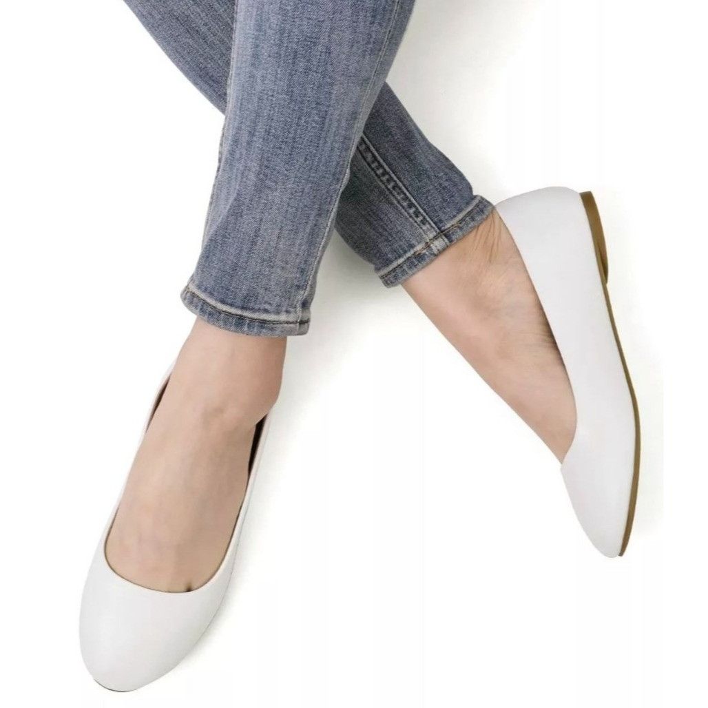 Other LUCITA / Friendly / White / Pointed Toe / Flats / Faux Leath Size US 10 / IT 40 - 6 Thumbnail