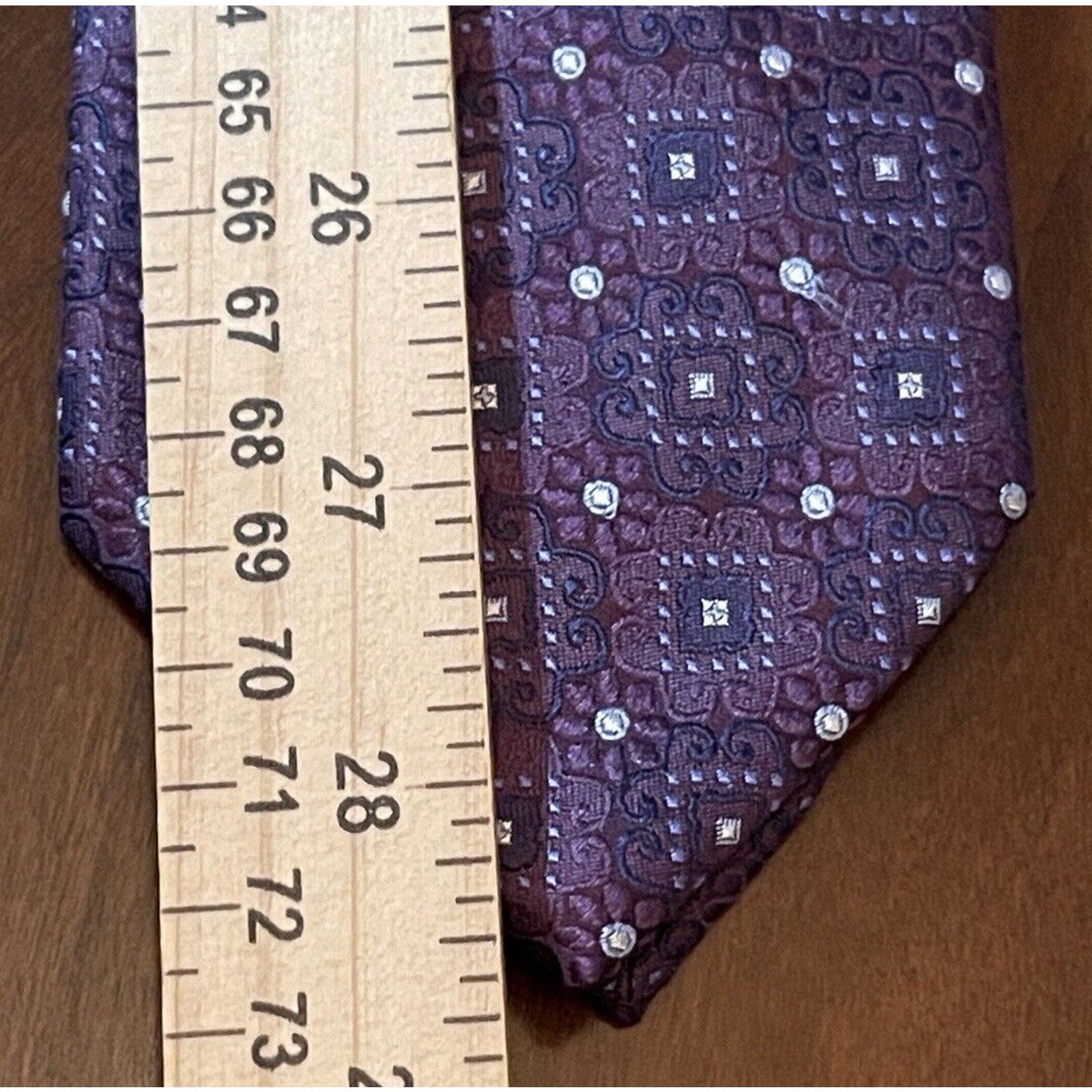 Countess Mara Countess Mara Purple Blue Hand Made 100% Silk Made In China Size ONE SIZE - 5 Thumbnail