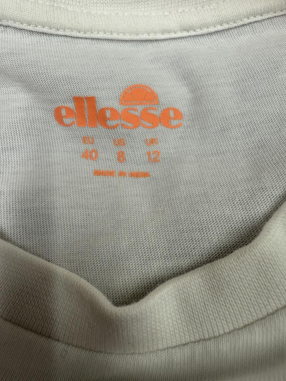 Ellesse ellesse White Logo T-Shirt Size UK 12 Size M / US 6-8 / IT 42-44 - 3 Thumbnail