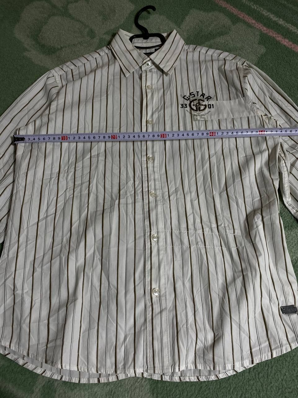 G-Star × Vintage G-STAR RAW VINTAGE Y2K BIG LOGO STRIPED BUTTON UP SHIRT Size US L / EU 52-54 / 3 - 2 Thumbnail