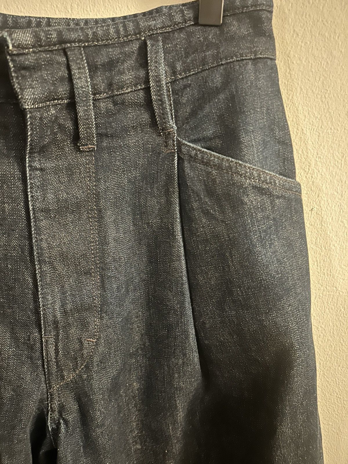Lemaire PLEATED WORKWEAR PANTS Heavy indigo denim french baggy pleat Size US 30 / EU 46 - 2 Thumbnail
