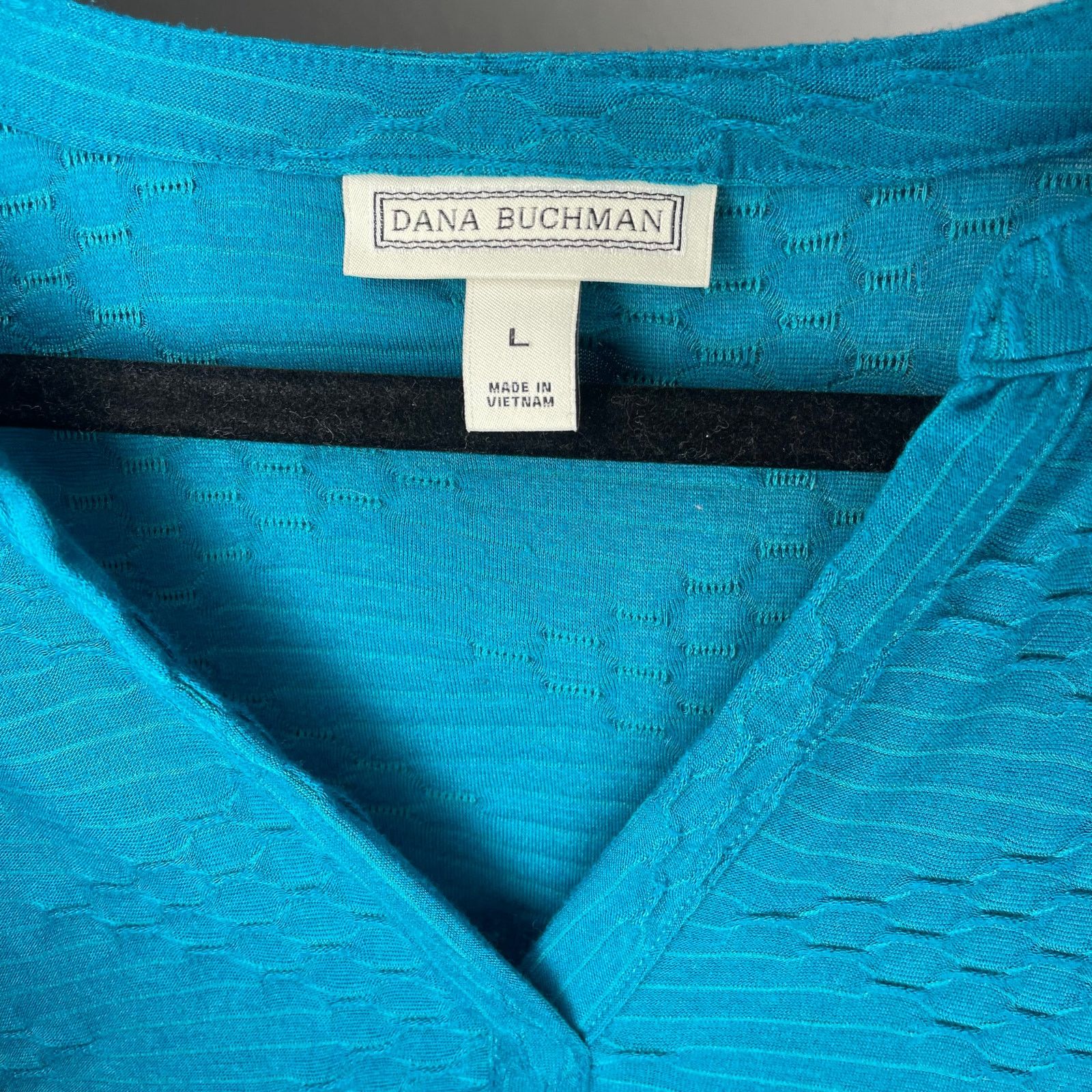Other Dana Buchman Textured Short Sleeve V-neck Size Large Size L / US 10 / IT 46 - 2 Thumbnail