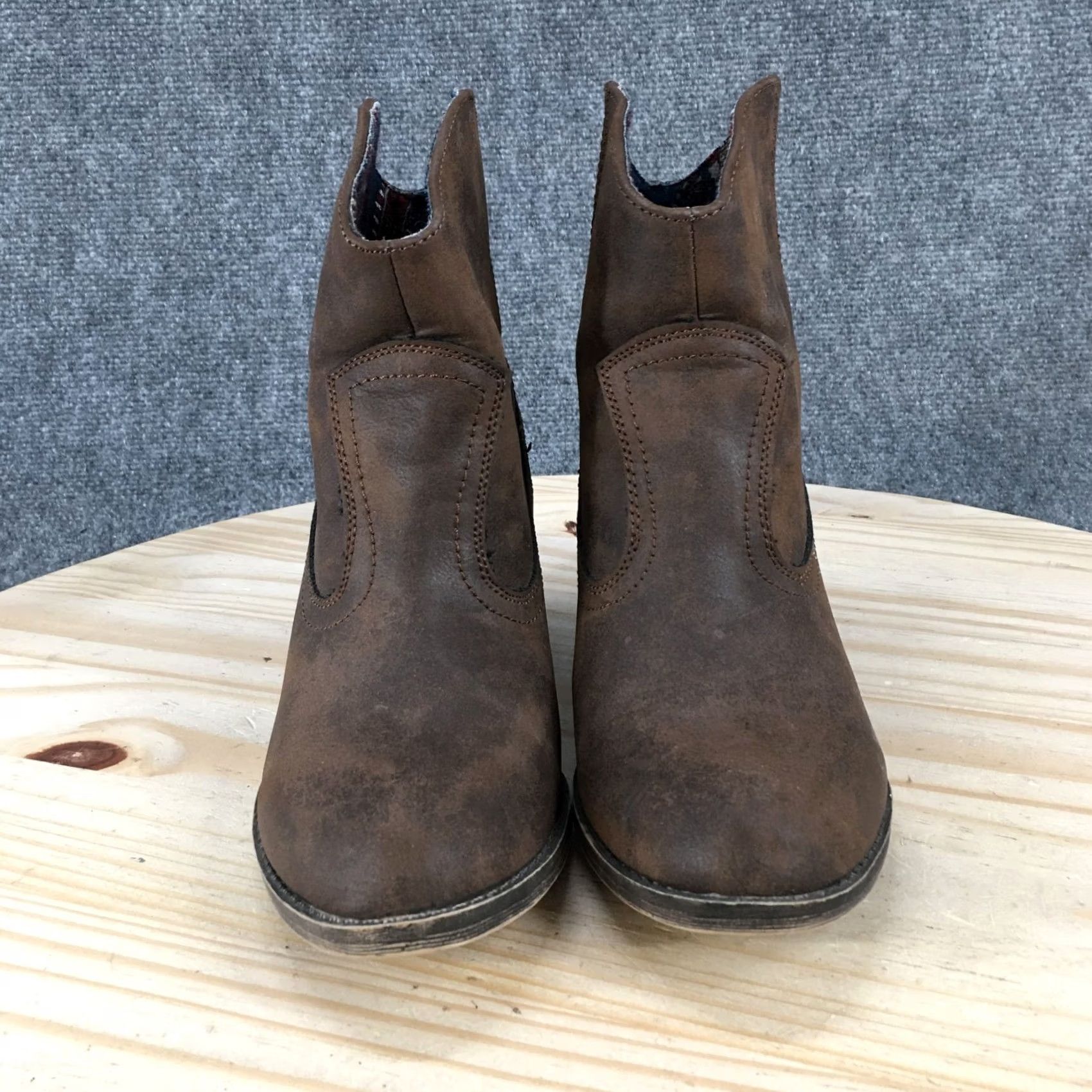Vintage Rocket Dog Boots Western Soundoff Brown Womens 8 Ankle Booties Block Heels Shoes Size US 8 / IT 38 - 4 Thumbnail