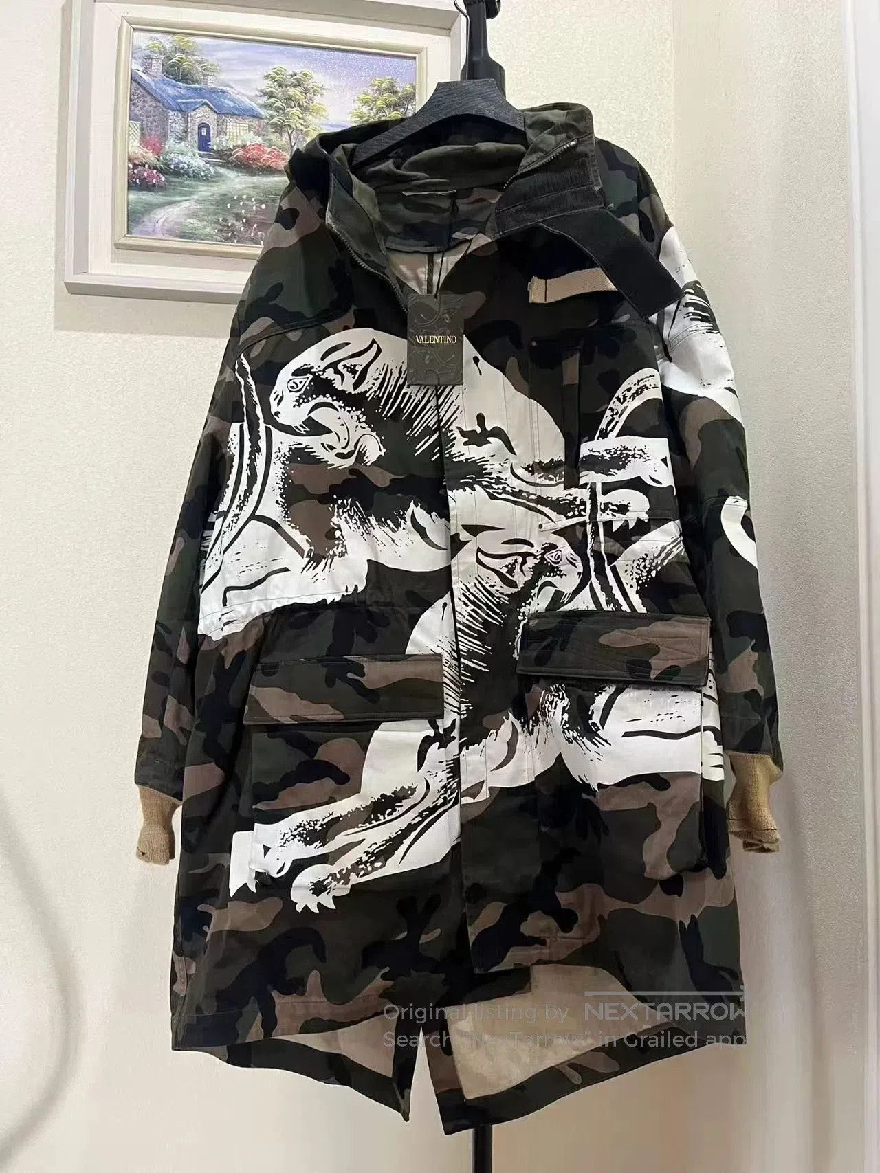 Valentino Valentino Windbreaker with Unique Camouflage Print. Size US XXL / EU 58 / 5 - 1 Thumbnail