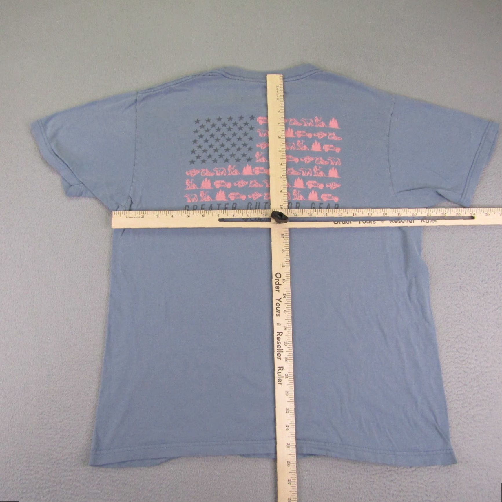 Vintage VINTAGE Columbia Graphic Print Shirt Mens Large Blue Fishing USA American Flag Outdoor Gear Size US L / EU 52-54 / 3 - 7 Thumbnail