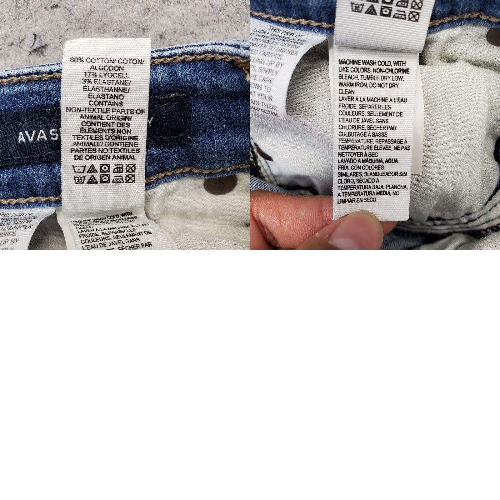 Lucky Brand Lucky Brand Skinny Jeans Women's 00/24 Blue Denim Cotton Distressed Frayed Hem Jeans Size 24" / US 00 / IT 34 - 8 Thumbnail