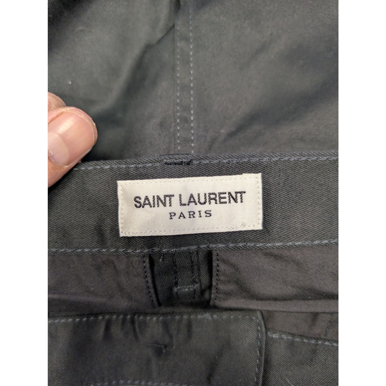 Saint Laurent Paris o1rshd1 Chinos Jeans in Black Raw Size US 29 - 17 Thumbnail