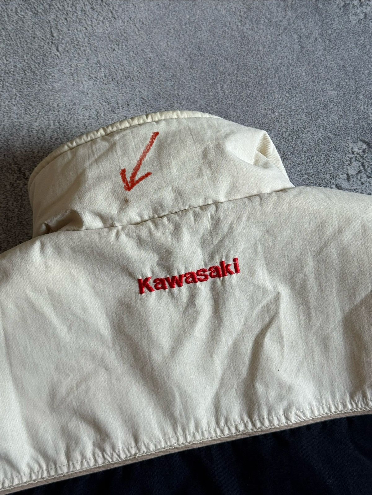 Vintage Kawasaki zip nylon + fleece vest sleeveless jacket racing Size US M / EU 48-50 / 2 - 19 Thumbnail