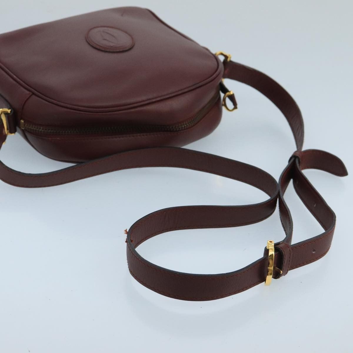 Cartier Cartier Shoulder Bag Leather Bordeaux Gold Size ONE SIZE - 7 Thumbnail