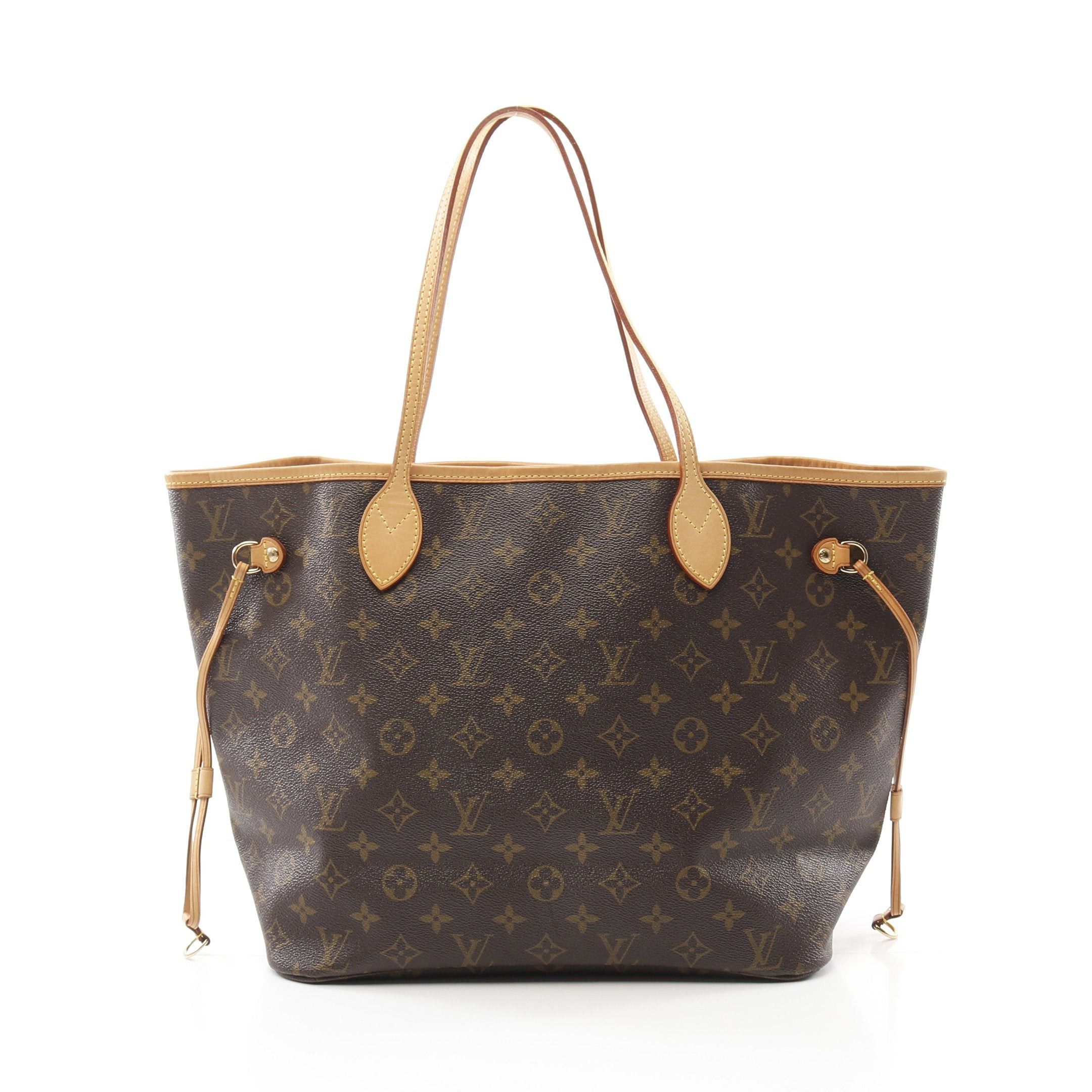 Louis Vuitton Louis Vuitton Neverfull Mm Monogram Shoulder Bag Tote Leather Brown Size ONE SIZE - 1 Thumbnail