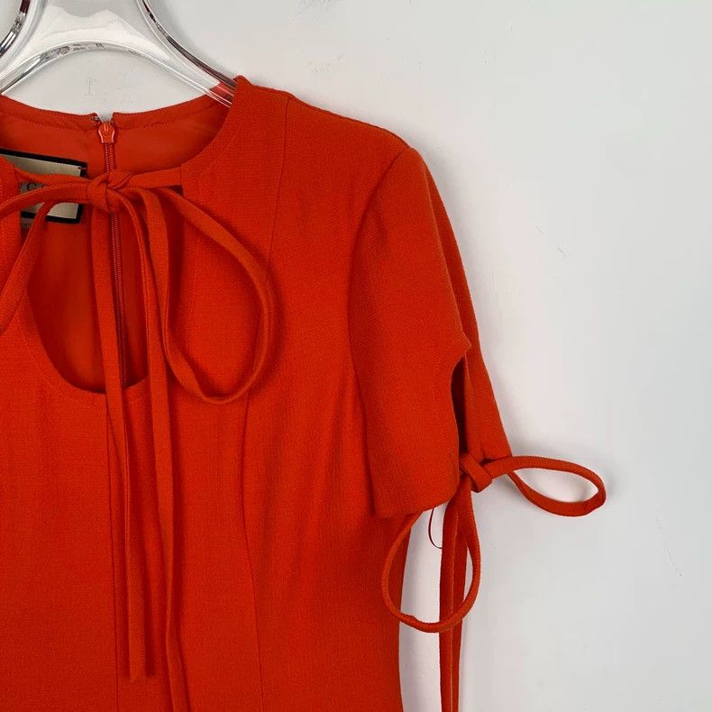 Gucci GucciRed tie bow wool short-sleeved dress Size XS / US 0-2 / IT 36-38 - 3 Thumbnail