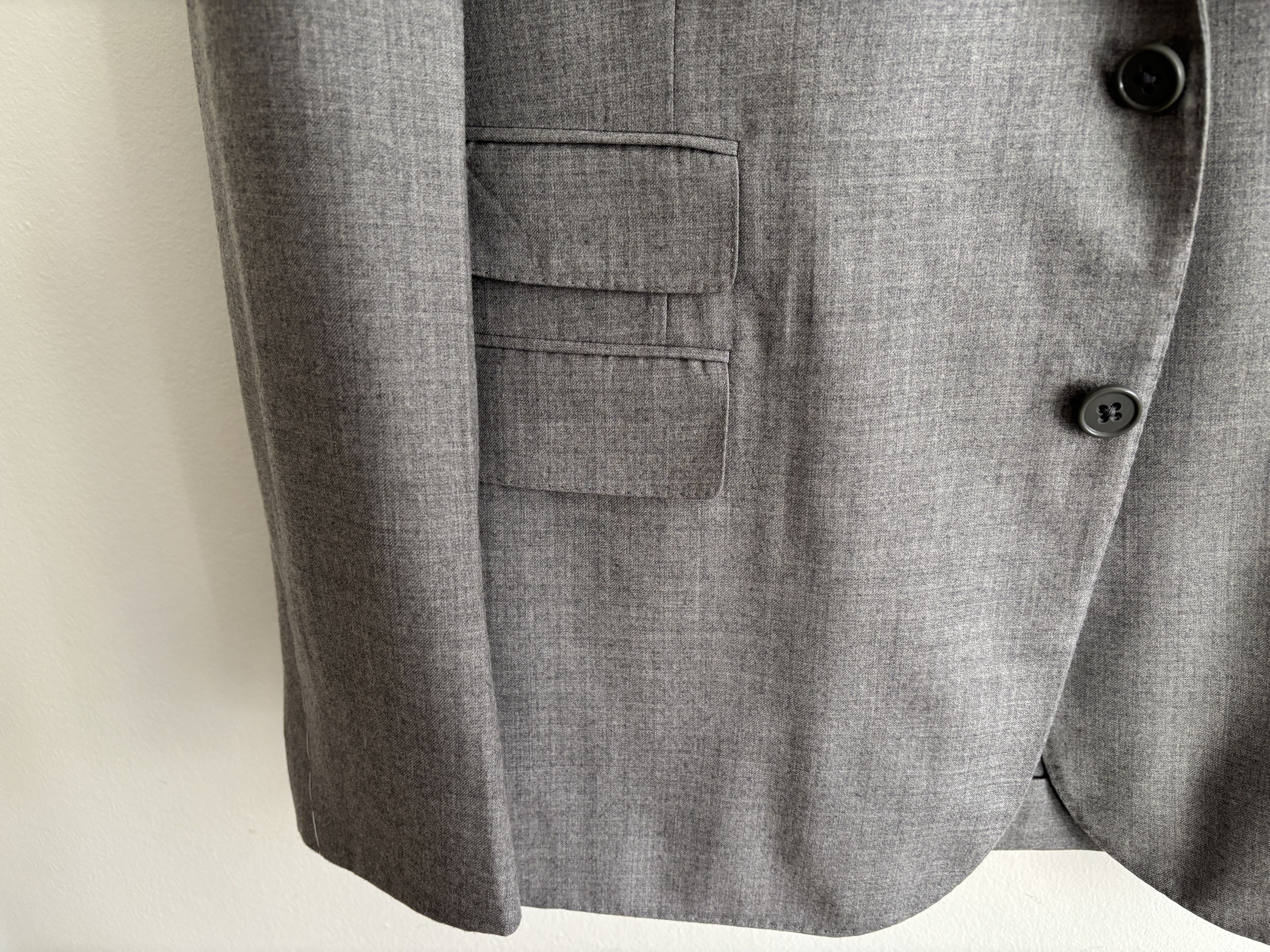 Ralph Lauren Purple Label $2900 NEW Grey Wool Unfinished Sport Coat / Blazer 40-42 Size 42R - 5 Thumbnail