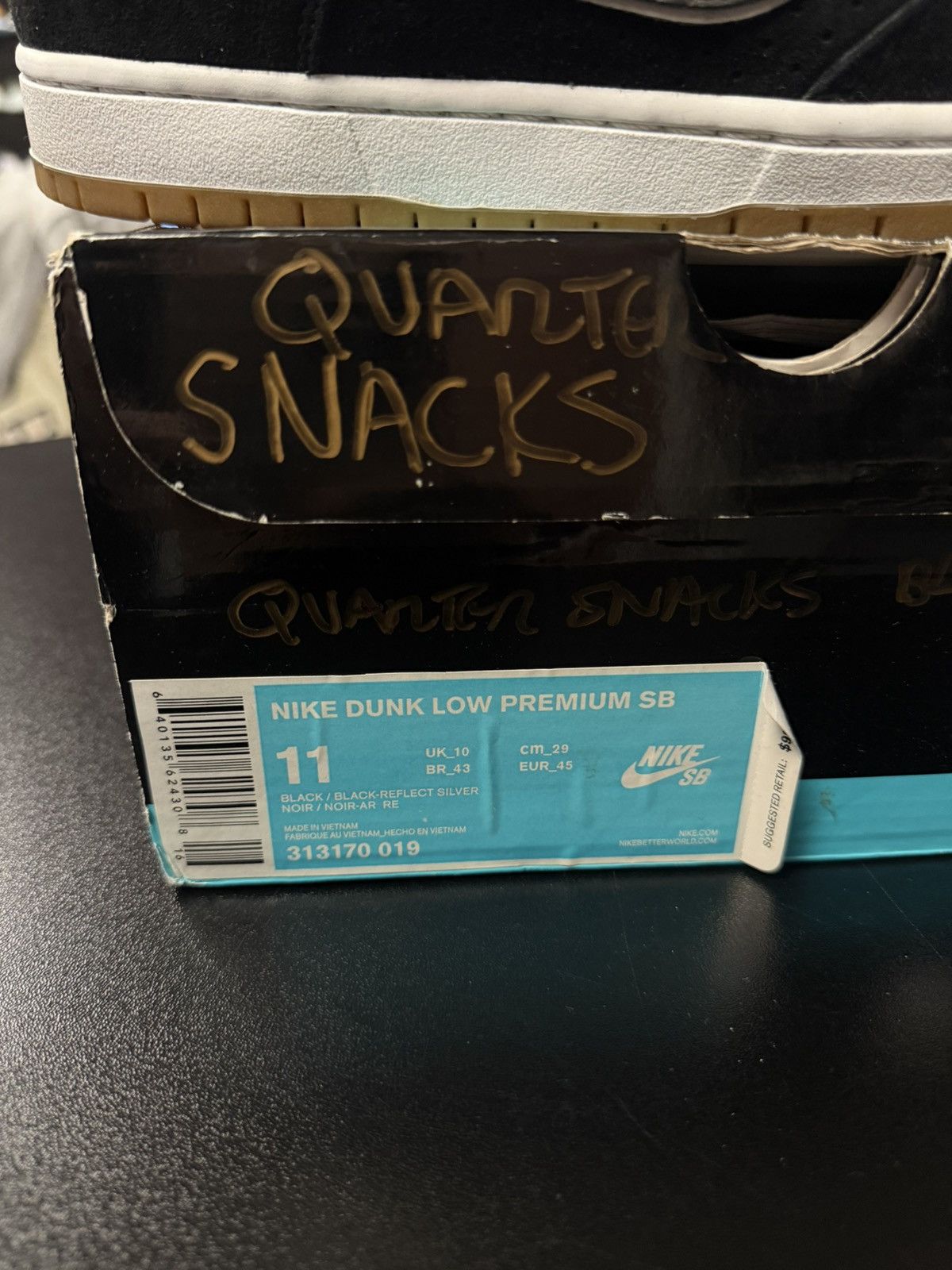Nike Size 11 Nike Sb Quartersnacks 2014 (313170-019) Size US 11 / EU 44 - 19 Thumbnail