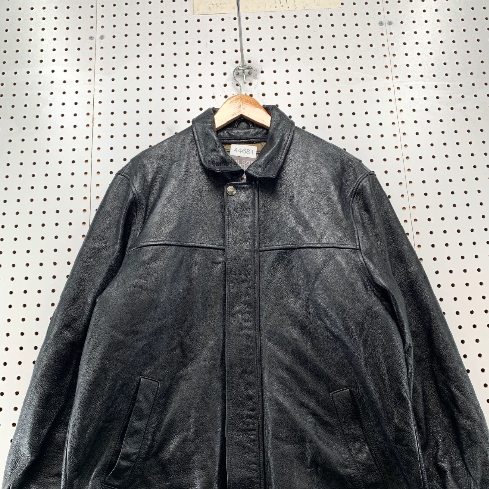Vintage VINTAGE Wilsons Leather Bomber Jacket Mens M Black Insulated Removable Liner Y2K Size US M / EU 48-50 / 2 - 2 Thumbnail