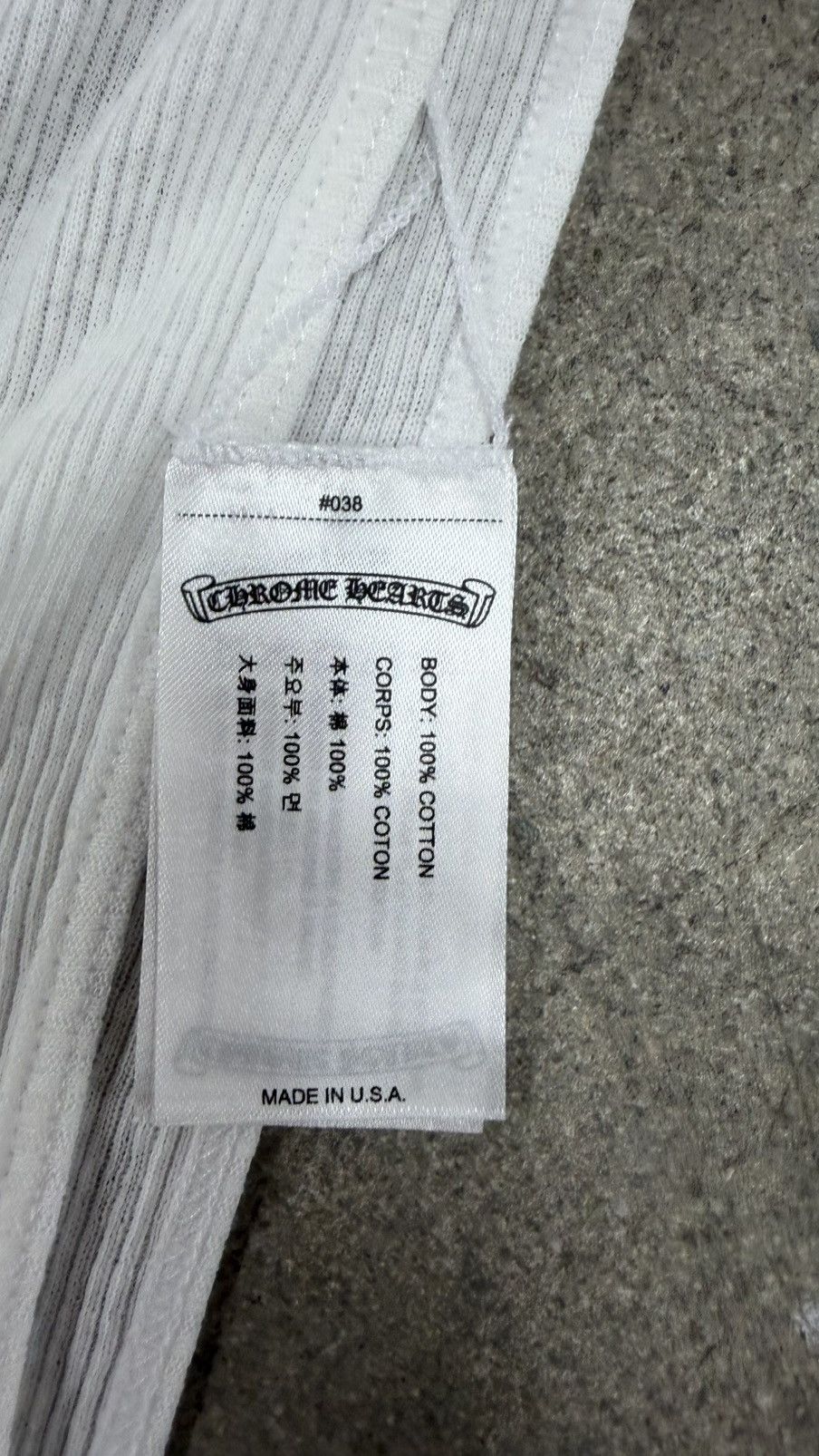 Chrome Hearts RARE!Chrome Hearts White T-Bar Script Rib Tank Top Size US L / EU 52-54 / 3 - 7 Thumbnail