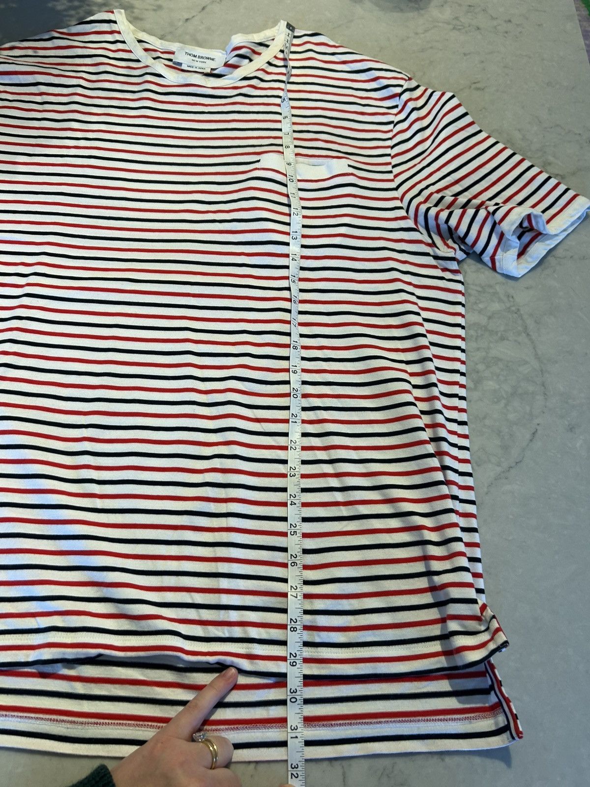 Thom Browne Thom Browne Japanese cotton striped t shirt Size US XL / EU 56 / 4 - 7 Thumbnail