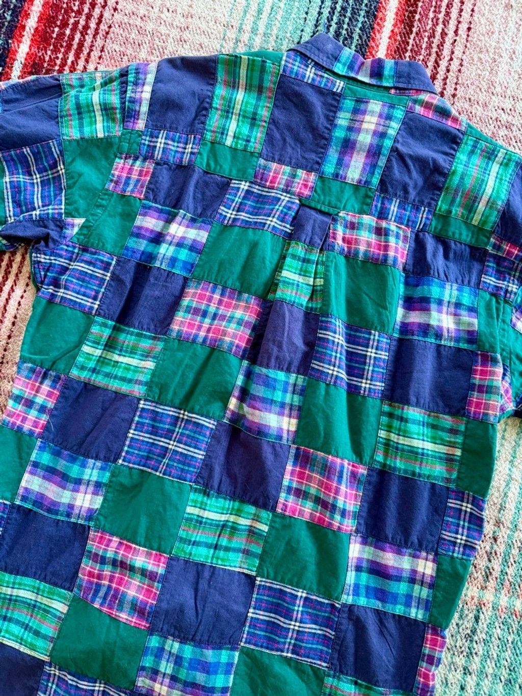 Chaps Ralph Lauren 90s Chaps Ralph Lauren L Patchwork Plaid Button Down Shirt Size US L / EU 52-54 / 3 - 4 Thumbnail