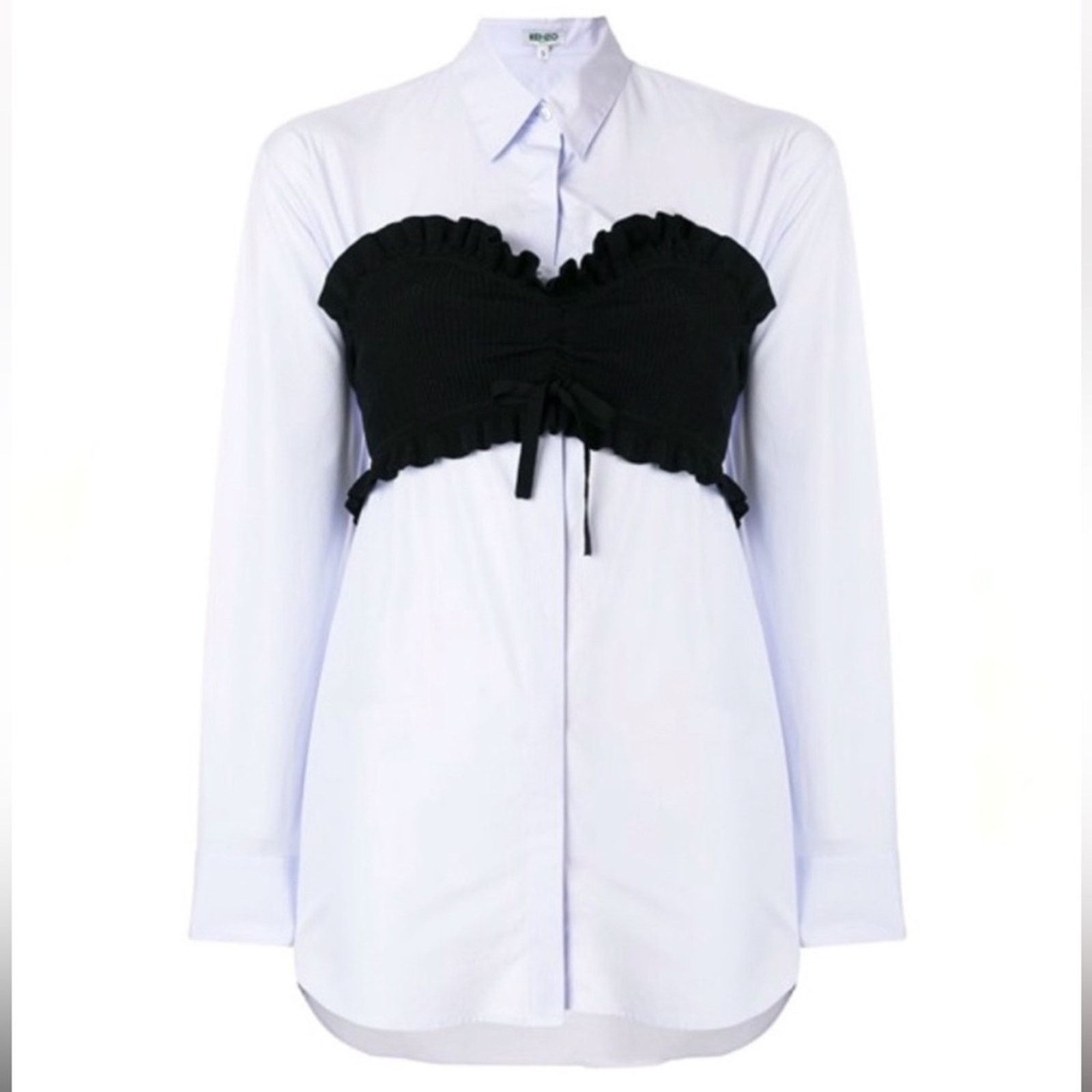 Kenzo NWT Kenzo Bustier Button Down Shirt Knit Bustier S $495 Size S / US 4 / IT 40 - 1 Thumbnail