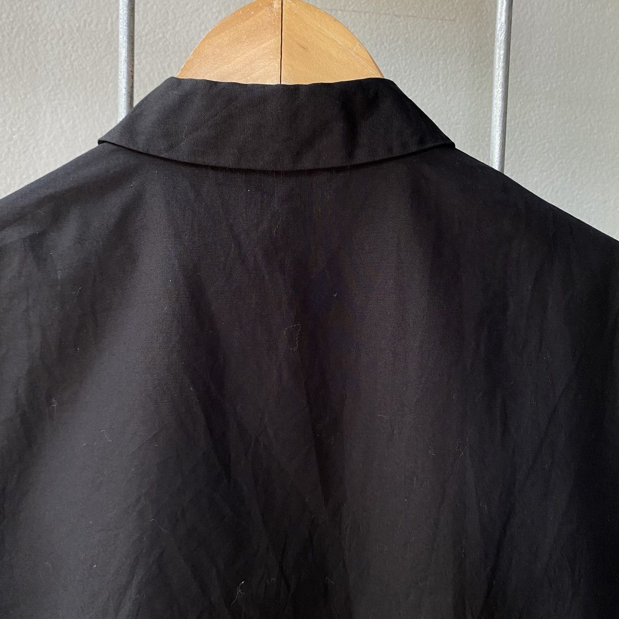 Designer ANTONIO PERNAS Black Short-Sleeve Collared Blouse Size XS / US 0-2 / IT 36-38 - 15 Thumbnail