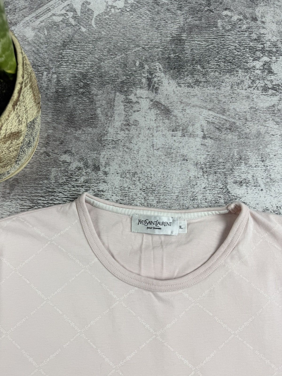 Yves Saint Laurent Yves Saint Laurent Monogram Rose Jersey T Shirt Tee Shirt Size US XL / EU 56 / 4 - 10 Thumbnail