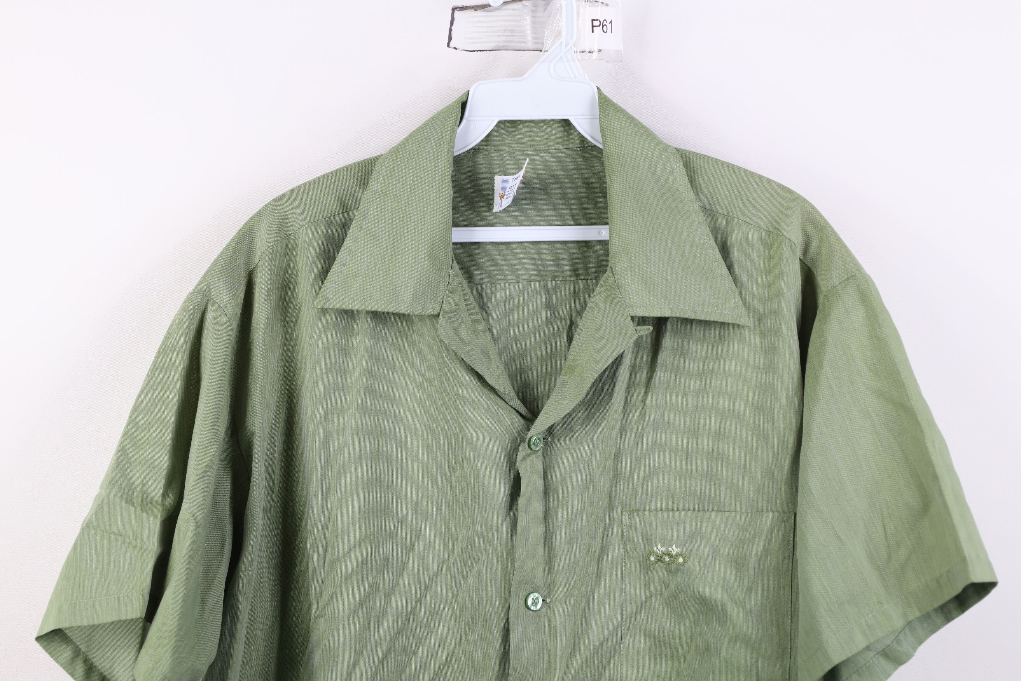 Vintage Vintage 50s Penneys Looped Collar Camp Button Shirt USA Size US L / EU 52-54 / 3 - 2 Thumbnail