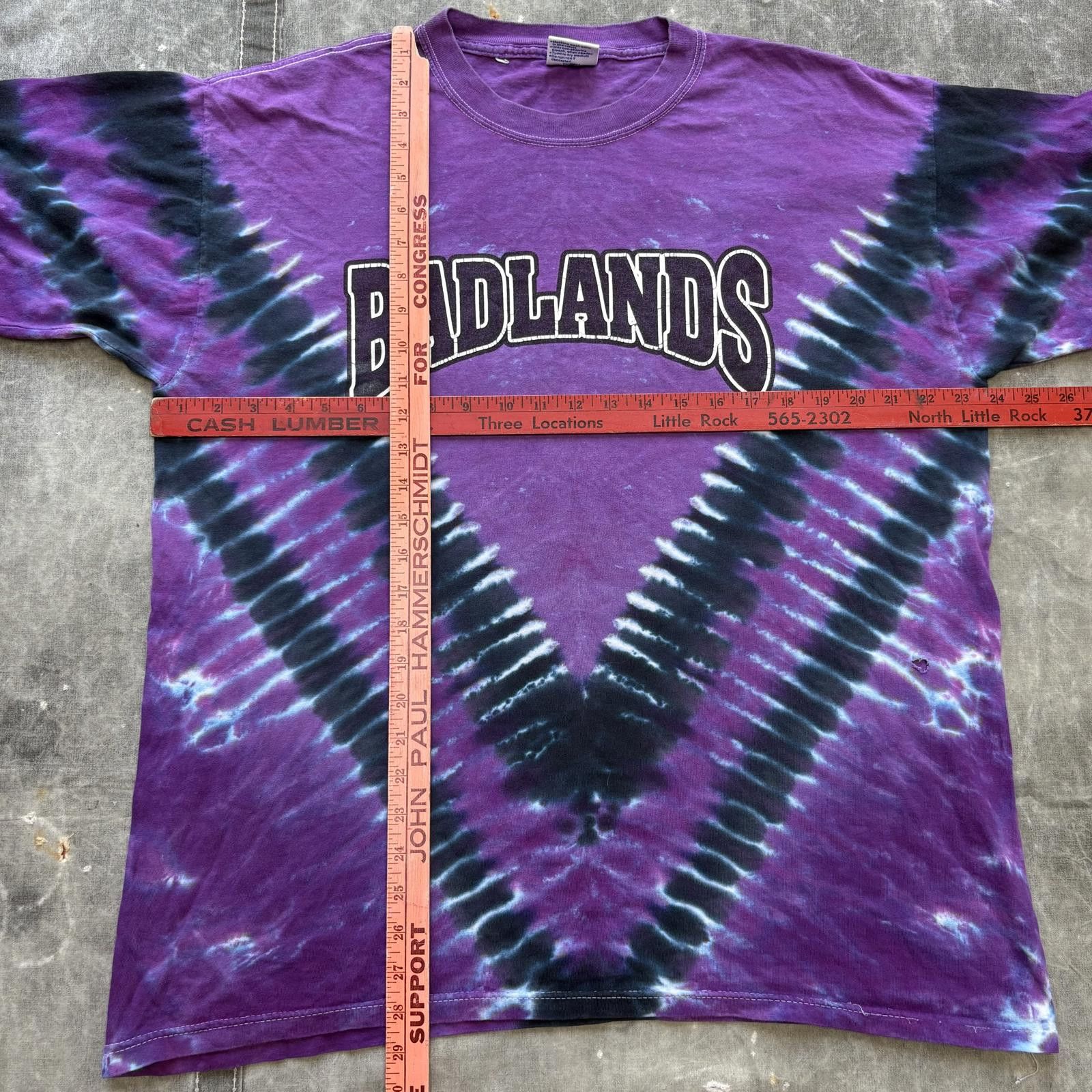 Band Tees Vintage 90s Tie-Dye Liquid Blue Badlands Rock Band Shirt Size US XL / EU 56 / 4 - 4 Thumbnail