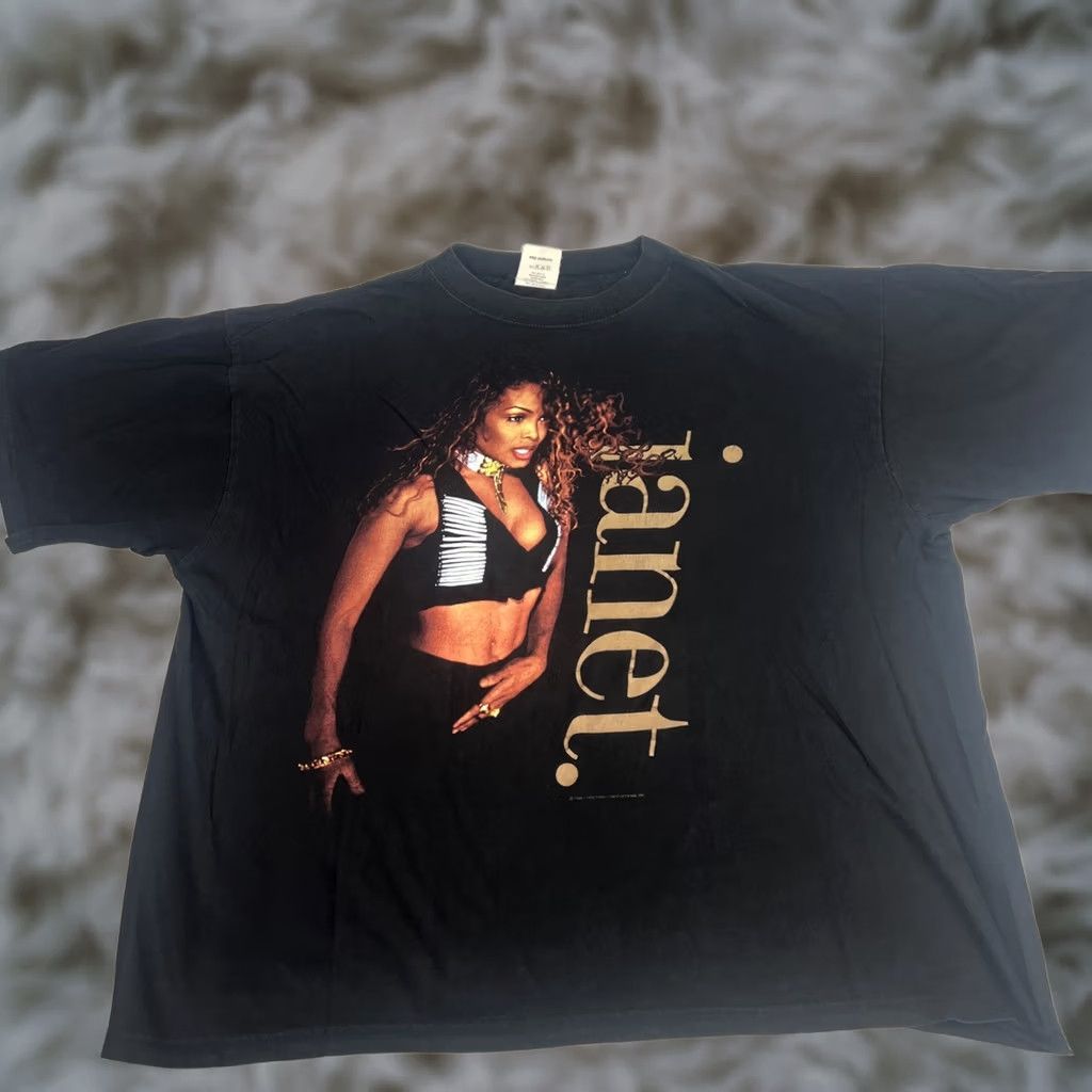 Vintage Vintage 90s Janet Jackson Sunfaded Tour Tee 1993 Single