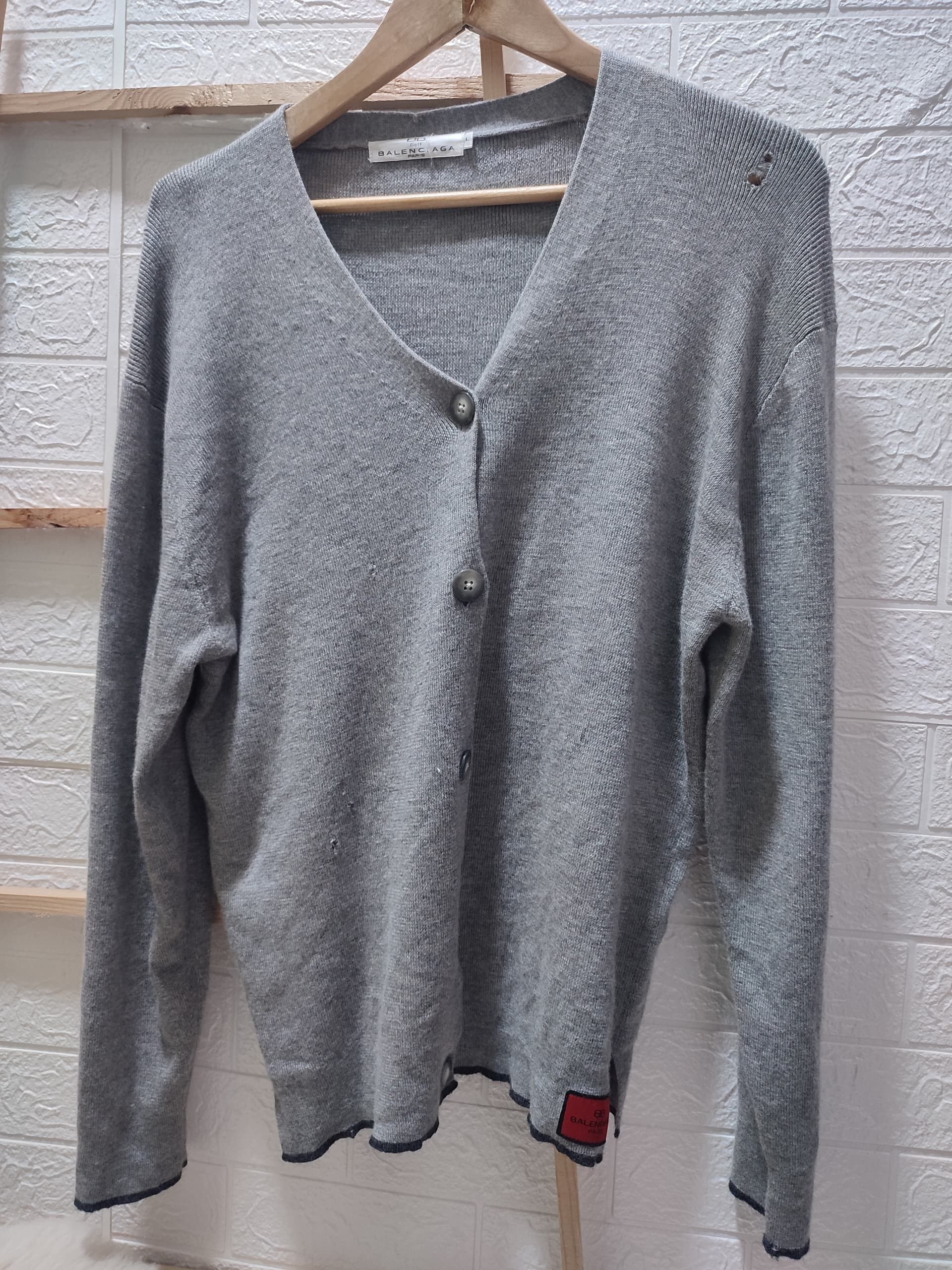 BALENCIAGA カーディガン グレー Lサイズ