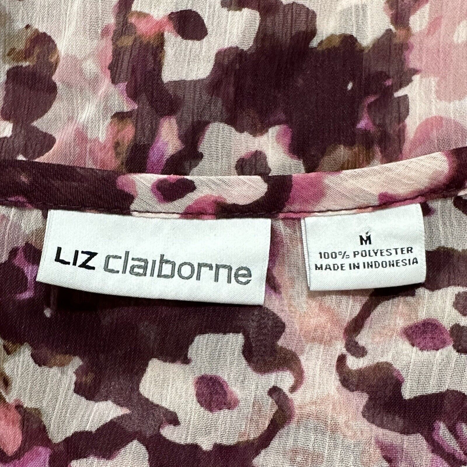 Liz Claiborne Liz Claiborne Medium Floral Button Down + Tank Top Sheer Size M / US 6-8 / IT 42-44 - 3 Thumbnail
