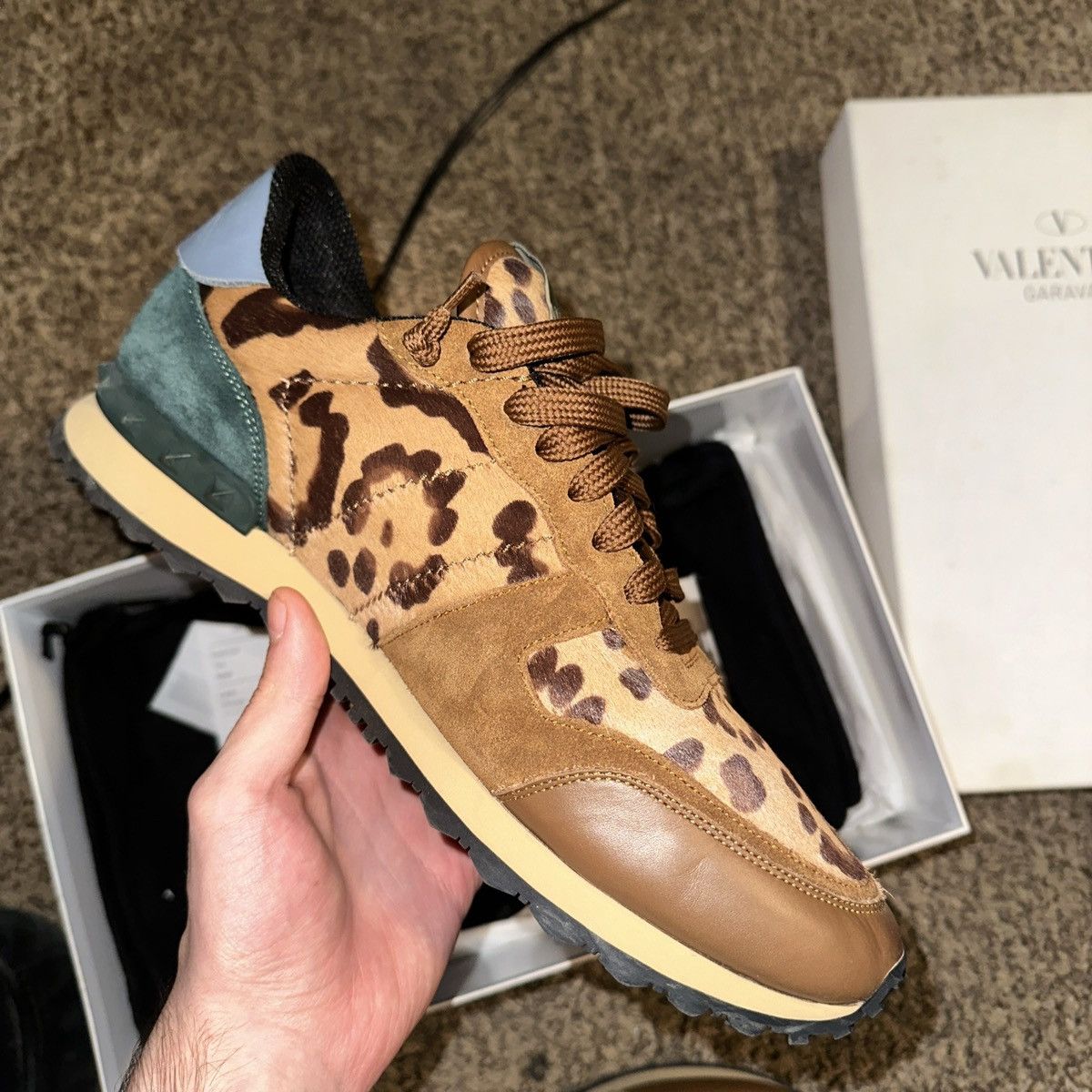 Valentino Valentino Tricolor Leopard Print Rockrunner- size 43 Size US 10 / EU 43 - 7 Thumbnail