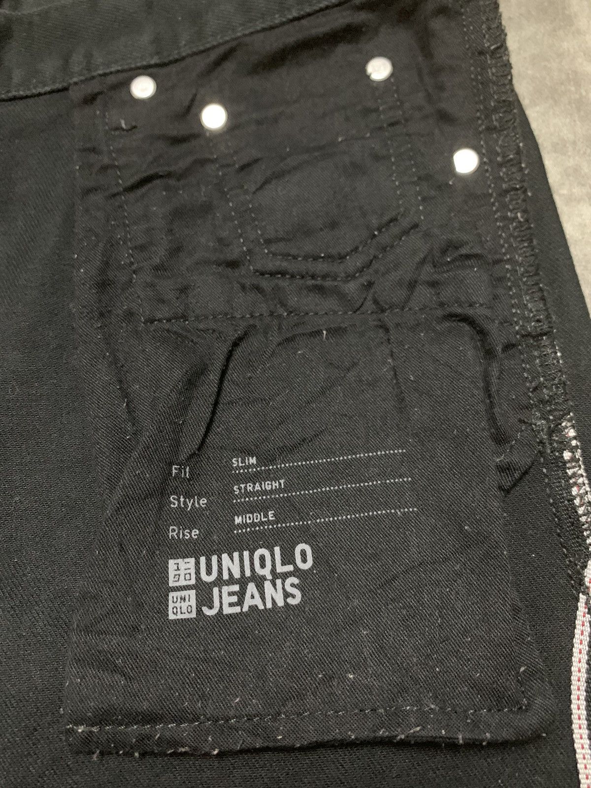 Uniqlo Uniqlo Slim Selvedge Black Denim Undercover Japan Style Size US 29 - 10 Thumbnail