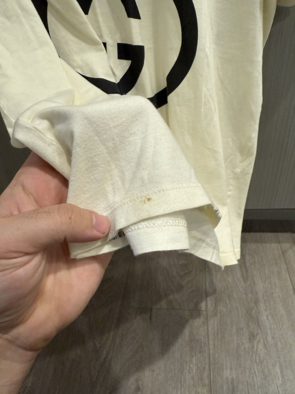 Gucci Gucci Beige GG Logo T Shirt Size US M / EU 48-50 / 2 - 4 Thumbnail