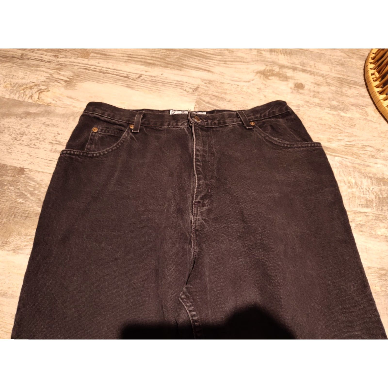 Vintage VINTAGE ZENA Mom Jeans Black High Rise Women's Size 16 100% Cotton US Made Floral Paint 90s Fashion Size 38" / US 16 / IT 52 - 4 Thumbnail