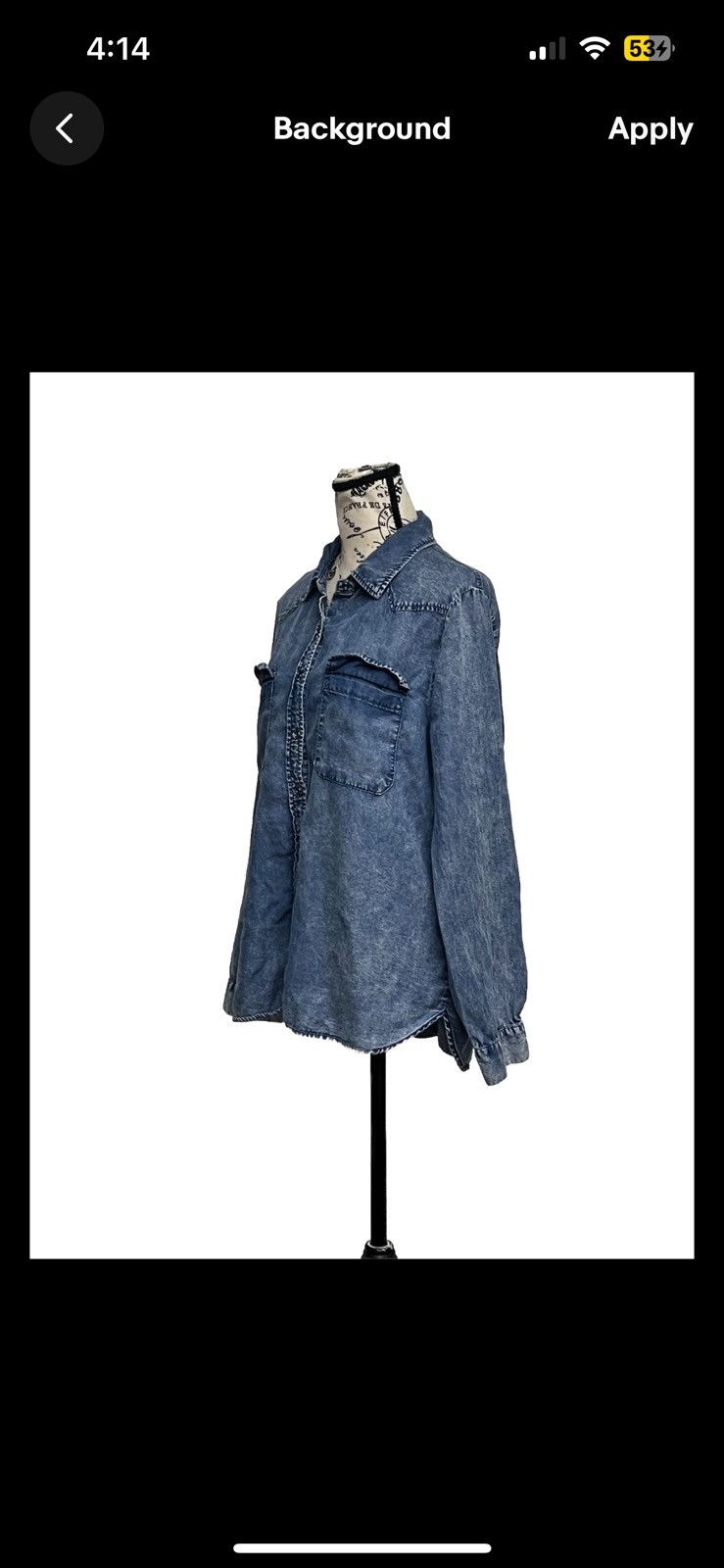 Anthropologie jane & delancey top Did Wash Chambray Button Up Grunge L Size L / US 10 / IT 46 - 2 Thumbnail