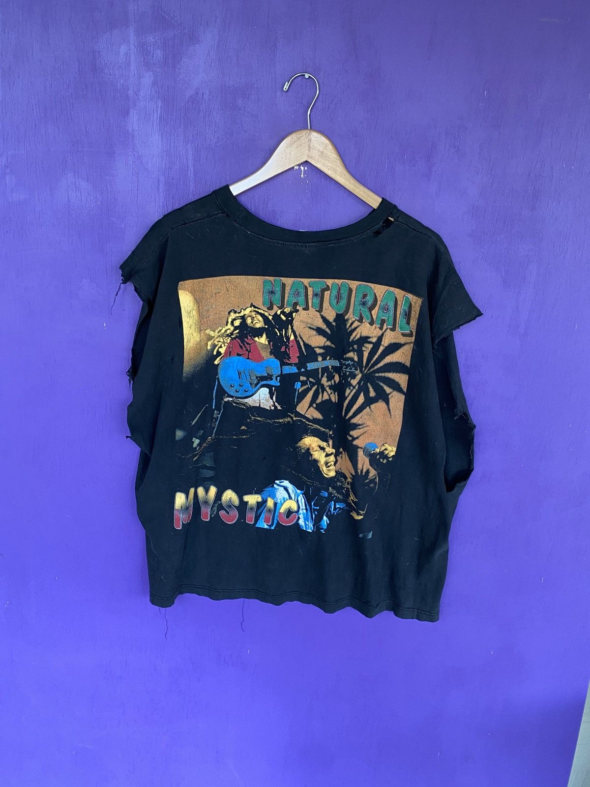 Rap Tees Vintage 90s Bob Marley natural mystic cutoff rap tee Size US XXL / EU 58 / 5 - 2 Thumbnail