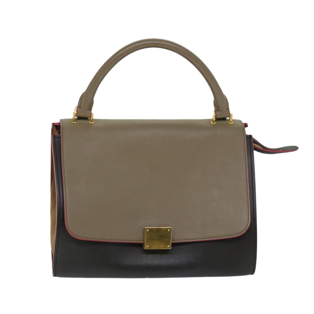 image of Celine Trapeze Handbag in Brown, Women's