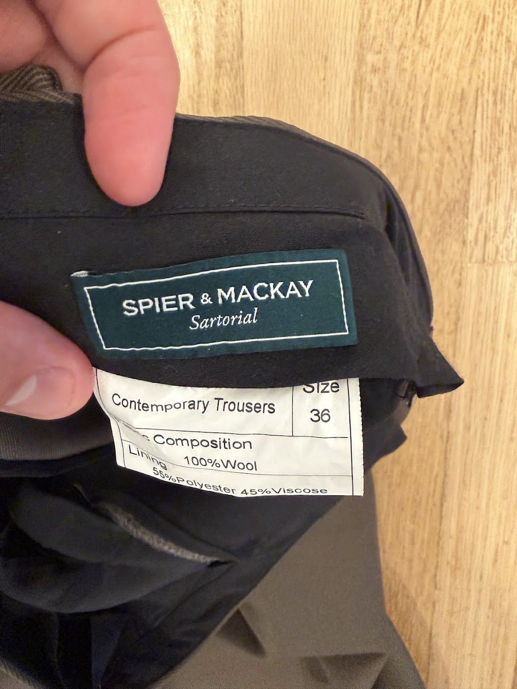 Spier & Mackay Spier & Mackay Sartorial Dark Olive Wool Trousers Size US 36 / EU 52 - 3 Thumbnail