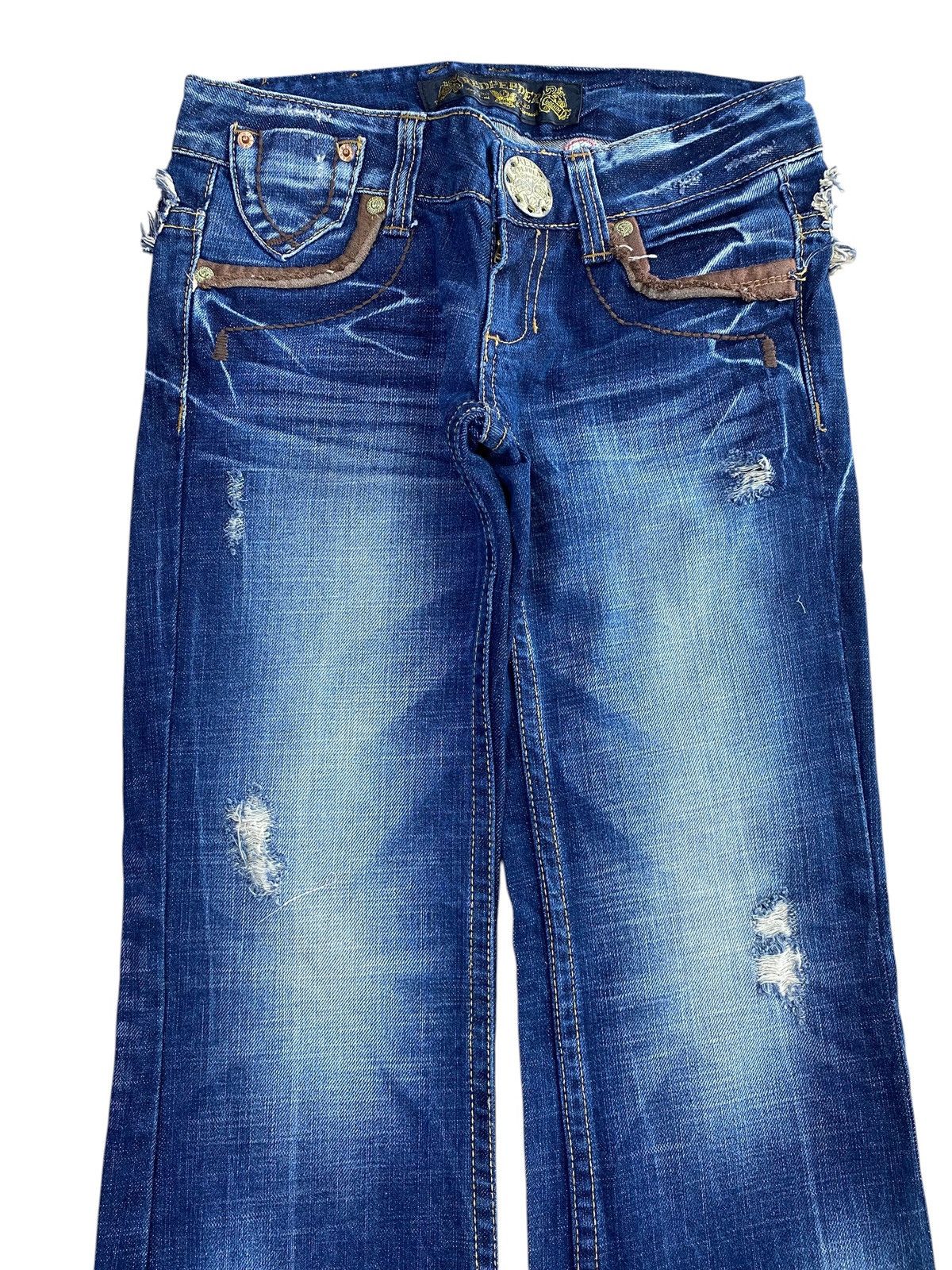 Japanese Brand Red Peppers Brands Faded Wash Style Bootcut Jeans Size US 28 / EU 44 - 4 Thumbnail