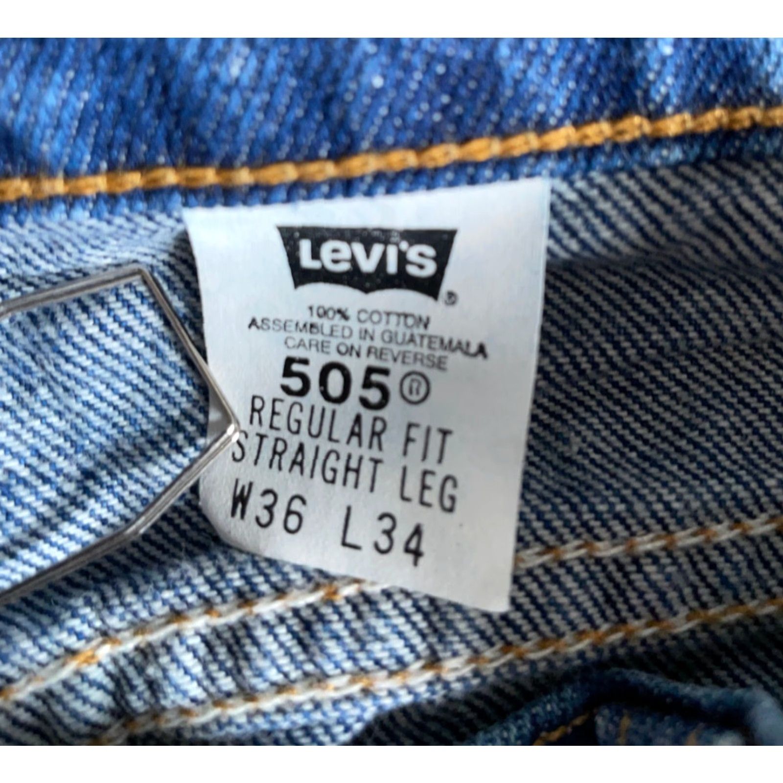 Levi's VINTAGE Levi's 505 Jeans Men 36 x 34 Blue Straight Size US 34 / EU 50 - 4 Thumbnail