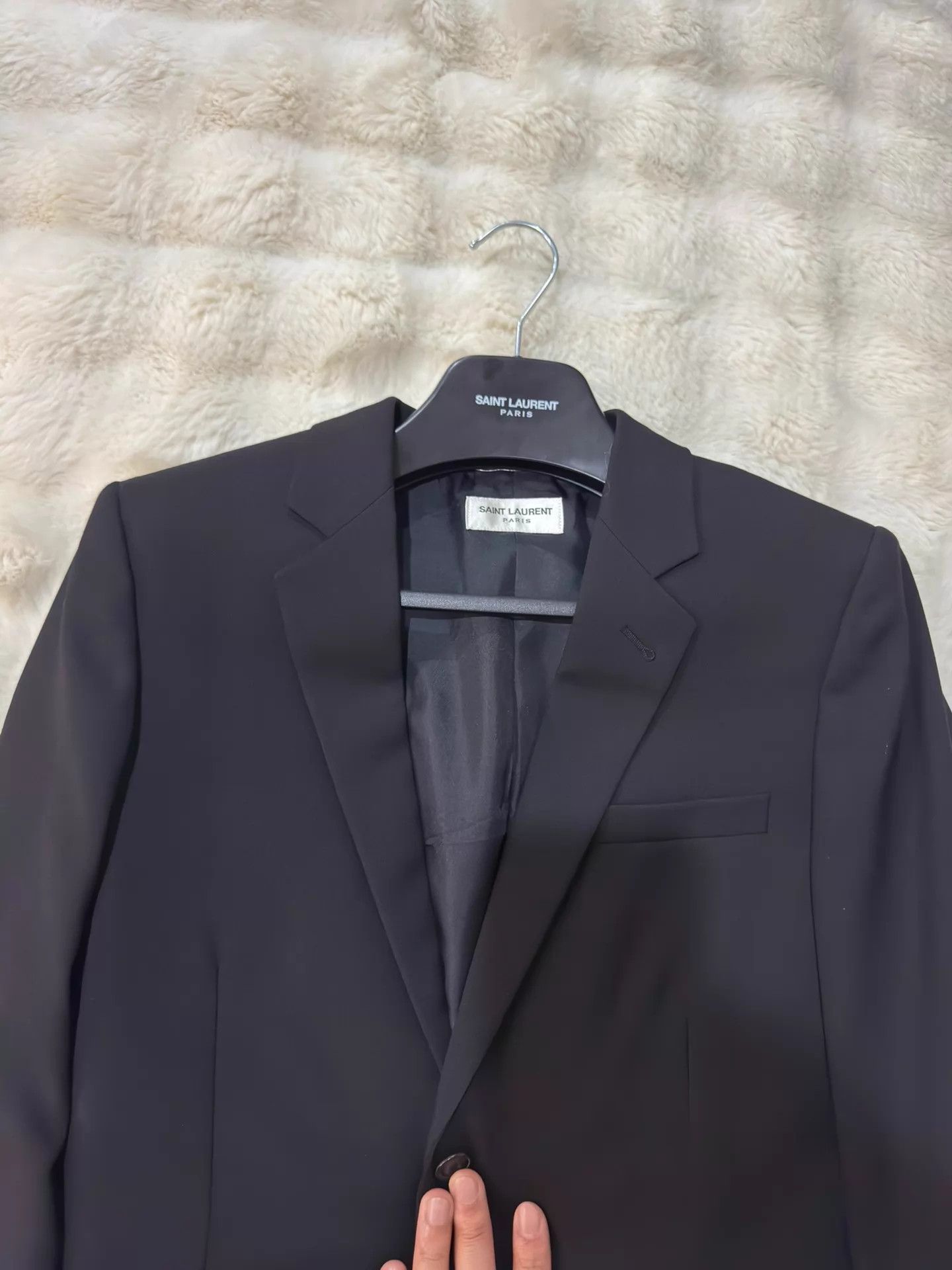Saint Laurent Paris Saint Laurent SLP Men's Leather Suit 46 (Sheepskin Sleeves) Size 46R - 2 Thumbnail