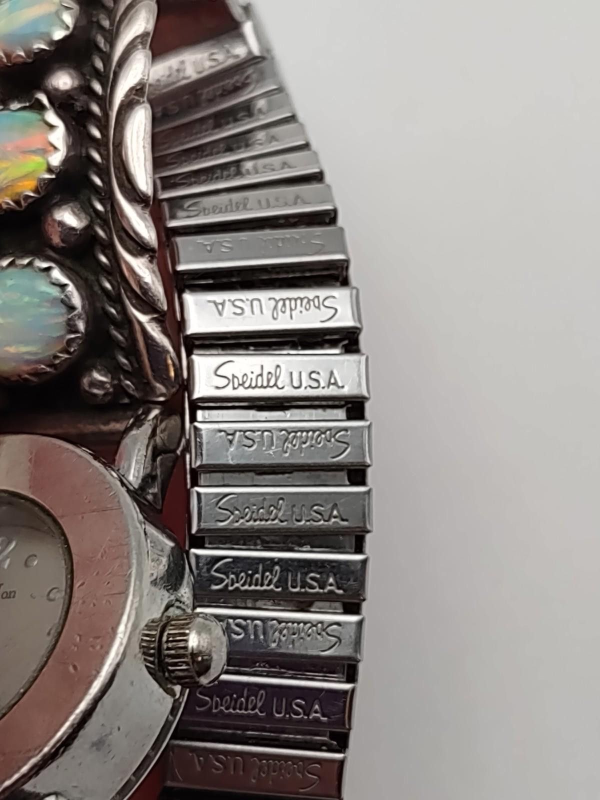 Other Paris Delon Sterling Silver Opal Jewelry Watch Speidel Size ONE SIZE - 7 Thumbnail