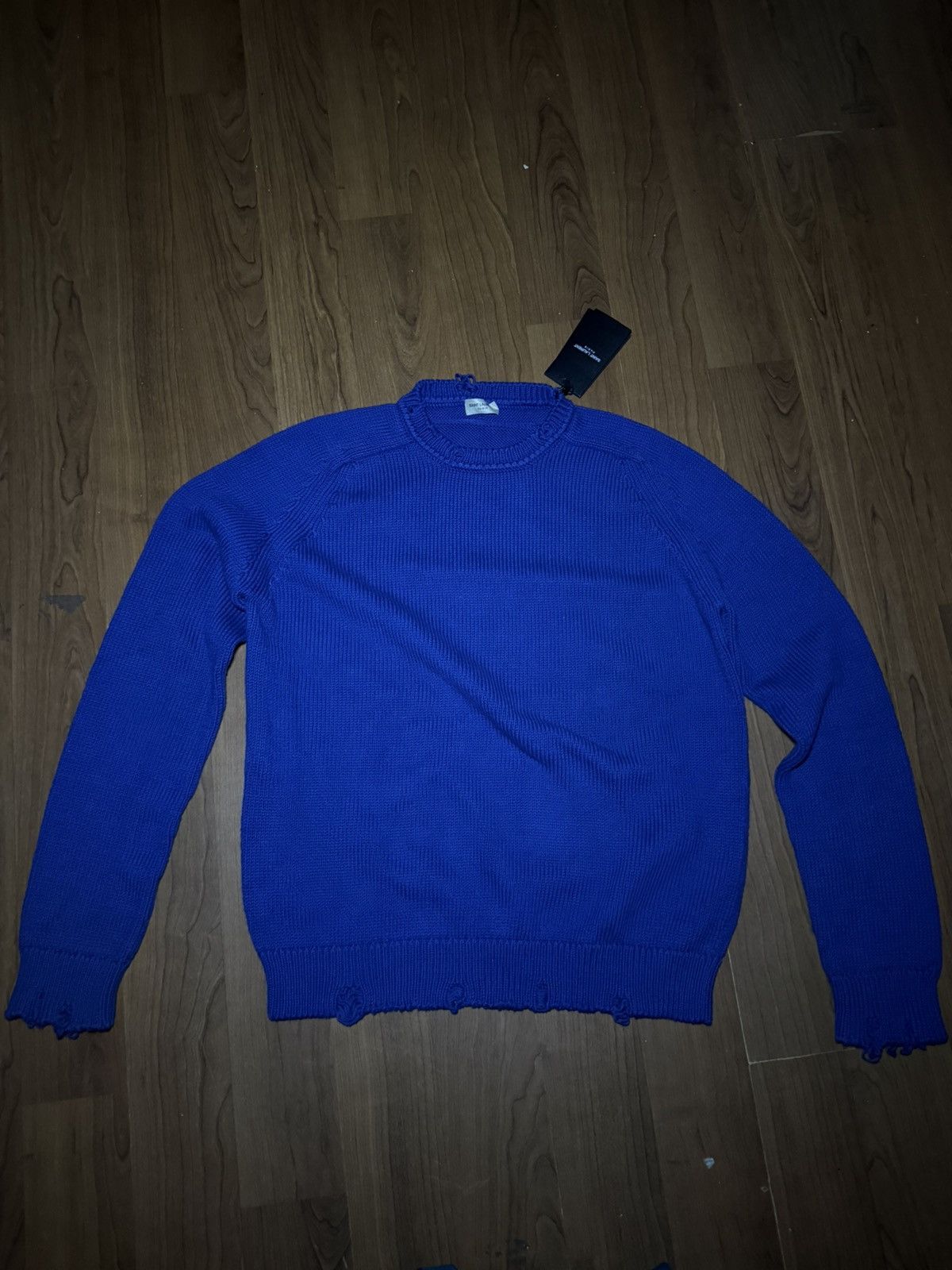 Saint Laurent Paris Blue Saint Laurent Paris Sweater Size US XL / EU 56 / 4 - 1 Thumbnail
