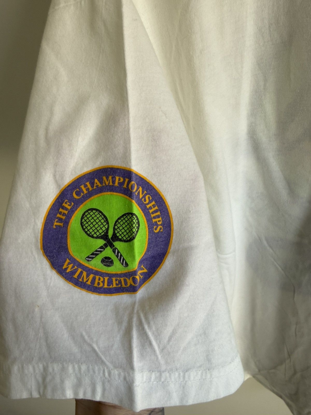 Vintage vintage white tshirt wimbledon 1994 Size US XL / EU 56 / 4 - 3 Thumbnail
