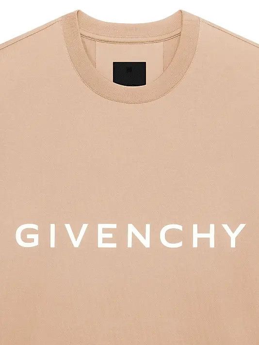 Givenchy o1srvl11e0725 Slim Fit T-Shirt in Cotton in Beige Size US XS / EU 42 / 0 - 3 Thumbnail