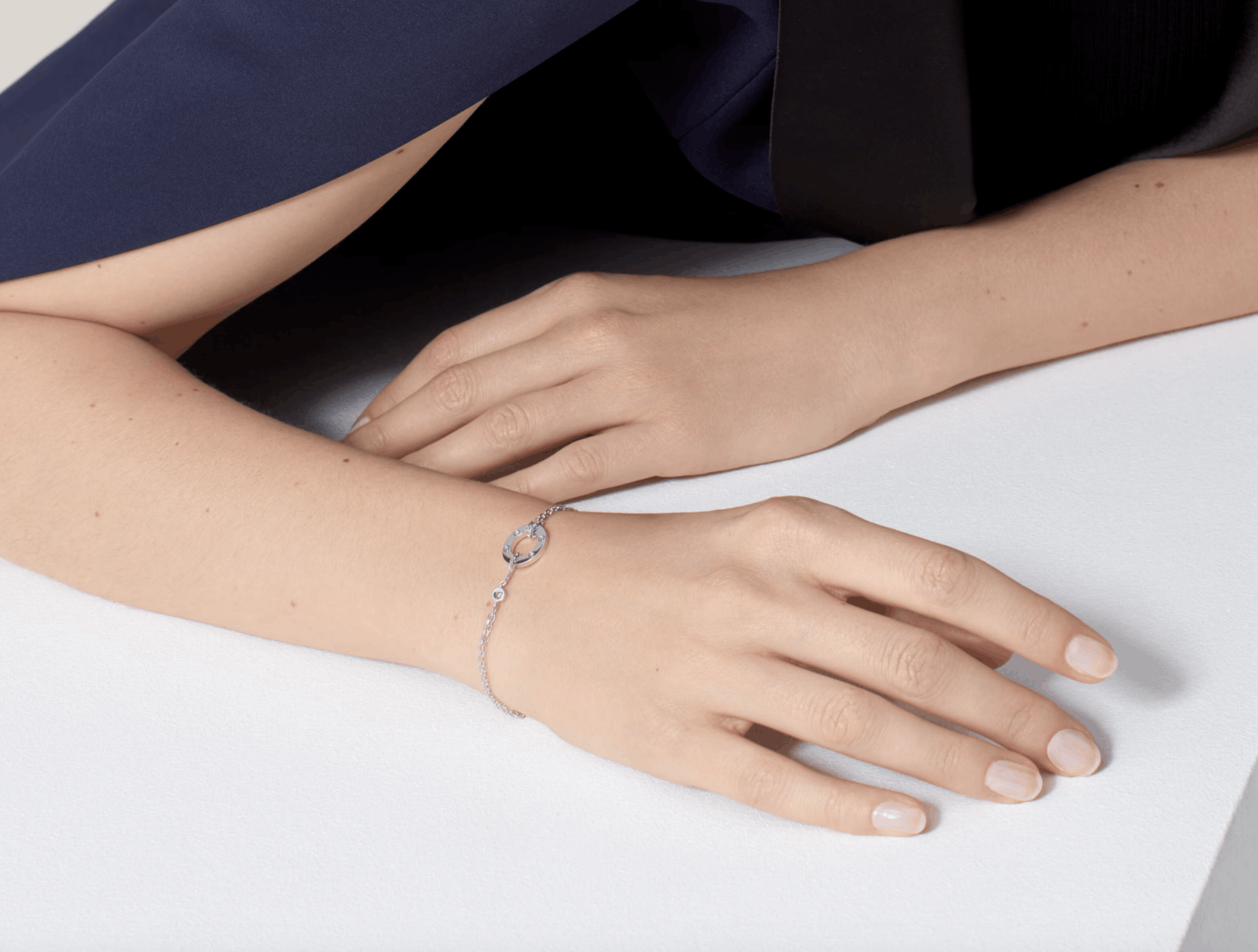 Cartier LOVE BRACELET, ON CHAIN, 2 DIAMONDS Size ONE SIZE - 6 Thumbnail