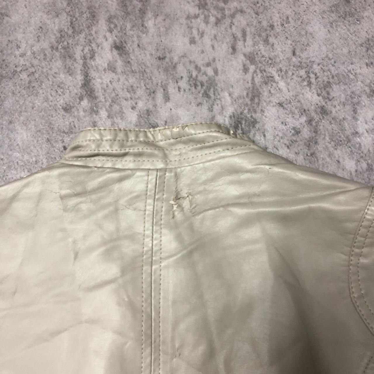 Other Beige leather motor jacket metal Size L / US 10 / IT 46 - 5 Thumbnail